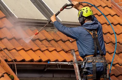 Démoussage et hydrofuge de toiture à Priziac